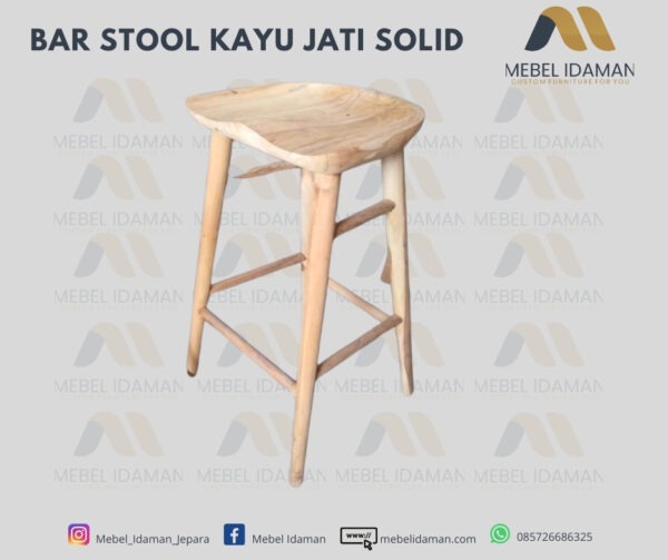 bar stool kayu jati solid